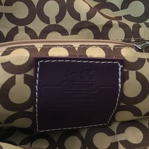 Coach Lilac Beige Signature Large Tote Handbag - Picture 4 of 6